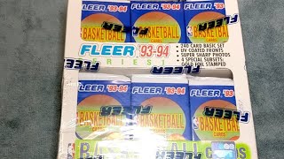 199394 Fleer Basketball Jumbo Box Opening Jordan inserts [upl. by Annahs]