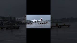 Katunayake Airport Runway view during rainy days  srilanka srilankanairlines aviation rainyday [upl. by Guimond]