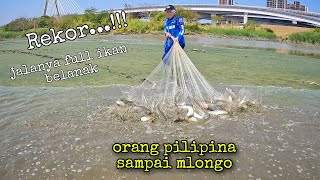 Jala Ikan Belanak Di Muara Hasilnya Langsung Di Serbu Orang Pilipina [upl. by Daney]