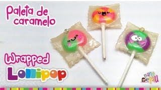 Wrapped Lollipop Polymer clay tutorial  Paleta de Caramelo de arcilla polimérica [upl. by Yesnek]