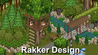 How to BUILD a Habbo Tree House Garden [upl. by Yelknirb821]