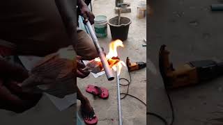 Bend pipe using Fire  Pipe PVC water pipe fitting  Plumbing  life hacks [upl. by Phyllida]