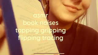 asmr book tapping gripping tracing and flipping [upl. by Bowlds312]