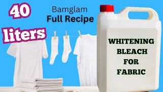 HOW TO MAKE EFFECTIVE BLEACH FOR STAIN REMOVAL ON WHITE FABRICS [upl. by Eeldarb]