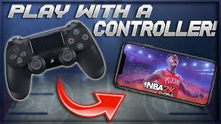 Playing NBA 2K Mobile With A PS4 Controller So Smooth [upl. by Attenwad]