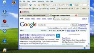 Changing the Windows XP boot order [upl. by Legin]