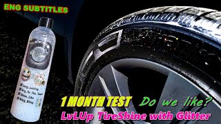 LvLUp Tire Shine Glitter Test Preparat do opon z brokatem Tire dressing with shimmer [upl. by Delanie751]