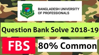 BUP Question Bank SolveFBS  BUP Admssion Test 202021  Tips amp Tricks [upl. by Armand]