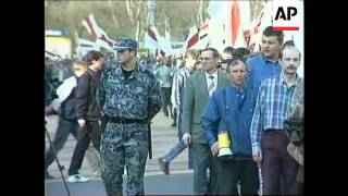 BELARUS MINSK DEMONSTRATION MARKS CHERNOBYL ANNIVERSARY [upl. by Eirrehs]