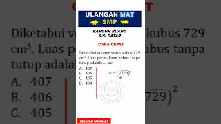 TIPS CEPAT Ulangan Matematika LUAS BANGUN RUANG SISI DATAR Shorts [upl. by Amsed]