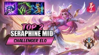 Wild Rift Seraphine Top 2 mid  S14 rank game  build [upl. by Atinej]