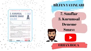 BİLFEN YAYINLARI 7 SINIFLAR KURUMSAL 3 DENEME SINAVI [upl. by Annabal]