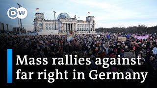 Huge demonstrations across Germany against the far right  DW News [upl. by Puttergill934]