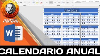 Cómo hacer un calendario Anual en Microsoft Word 2019 [upl. by Sabina]