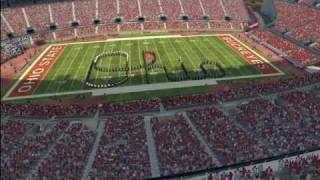 NCAA Football 10  Ohio State Marching Band  Dotting the i in Script Ohio [upl. by Silvanus]