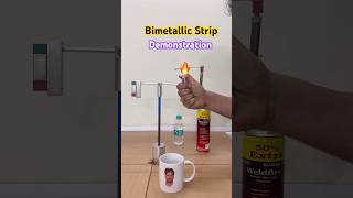 Thermal Expansion 🥵🔥 Bimetallic Strips  physics science experiment thermal shorts [upl. by Hayott]