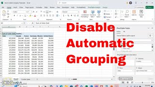 How to Disable Automatic Date or Time Grouping in Pivot Table in Excel tutorial howto msexcel [upl. by Noelle884]