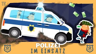 Mit der Polizei auf Verbrecherjagd  Kindervideos  Kinderfilme  telekids [upl. by Aleydis742]