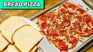 How To Make Pizza with Regular Bread  Pizza Toast Recipe [upl. by Hullda]