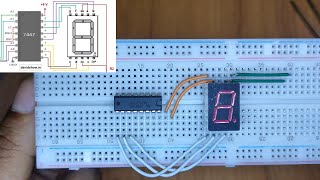 Tutorial  7 segment display with 7447 bcd decoder  74HC47 BCD to 7 Segment Display Decoder [upl. by Dworman]