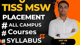 TISS MUMBAI SOCIAL WORK Tiss msw AVAILABLE COURSES TISS MSW Syllabus [upl. by Karwan]