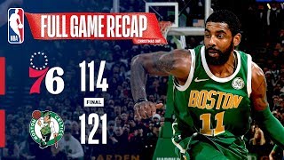 FULL GAME RECAP 76ERS VS CELTICS  KYRIE GOES FOR 40 amp 10 ON CHRISTMAS [upl. by Yelhs]