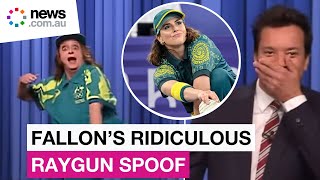 Olympic breaking star Raygun mocked by Jimmy Fallon [upl. by Aihsas597]