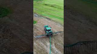 John Deere 6R 2023 Umbilical sistem slurry spreading [upl. by Itsirhc]