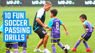 10 Best Soccer Passing Drills for U8 U10 and U12  Fun Soccer Drills by MOJO [upl. by Rafa532]