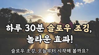 슬로우 조깅slowjogging 오늘부터 시작해 볼까요 [upl. by Piselli562]