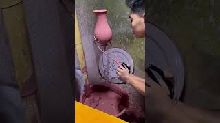 In the glazing of plum vase the craftsmanship of the craftsman asmr relax handmade [upl. by Releyks51]