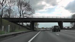 Driving On The M6 Motorway From J19 Knutsford To J18 Middlewich Cheshire East England [upl. by Aloeda]