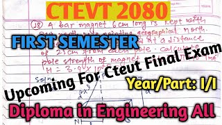 Ctevt 2080first semesterphysics numerical solutiosdiploma in engineering alln2 tutorial [upl. by Eenalem]