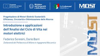 Introduzione e applicazioni dellAnalisi del Ciclo di Vita nei motori elettrici Soresini Barri [upl. by Assirem412]