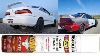 Rustoleum Turbo can paint job GSR Integra Rescue and Revival Part 5 Budget Restoration [upl. by Julian]