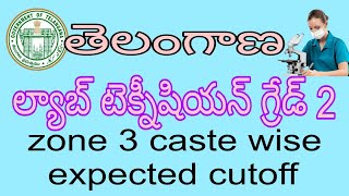 Telangana lab technician grade 2 zone 3 caste wise expected cutoff [upl. by Lladnor179]