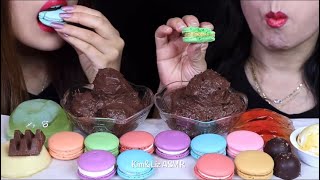 KIM amp LIZ ASMR BITES ONLY MACARONS AND CHOCOLATE PROFITEROLES ASMR [upl. by Trela]