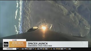 SpaceX rocket launches from Vandenberg Air Force Base [upl. by Anselmi607]