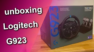 Logitech G923 Lenkrad unboxing deutsch gameplay [upl. by Cela]