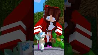 Running With Bigger And Bigger JJs Sister  MAIZEN Minecraft Animation shorts [upl. by Corell]