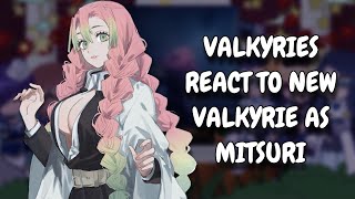 Valkyries React To Mitsuri As New Valkyrie  Record Of Ragnarok  Gacha React [upl. by Llert112]