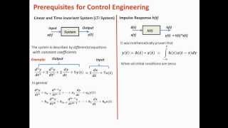 Control Engineering Tutorial 1 Prerequisite Topics Linear and Time Invariant System [upl. by Sokin]