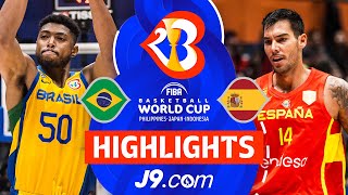 Brazil 🇧🇷 vs Spain 🇪🇸  J9 Highlights  FIBA Basketball World Cup 2023 [upl. by Primo]