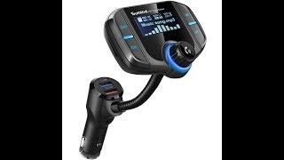 Bluetooth FM Transmitter Sumind Wireless Radio Adapter Hands Free Car Kit with 1 7 Inch Display QC [upl. by Ettenoitna501]