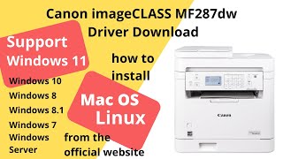 Canon imageCLASS MF287dw Driver Download and Setup Windows 11 Windows 10 Mac 14 Mac 13 [upl. by Alfreda179]