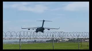 new c17 globemaster landing runway 06 [upl. by Tonkin]