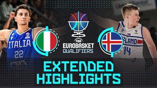 Italy 🇮🇹 vs Iceland 🇮🇸  Extended Highlights  FIBA EuroBasket 2025 Qualifiers [upl. by Andrews]