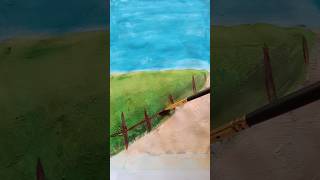 Garden 🏡 Fence Painting 🎨 shorts art drawing [upl. by Aramaj]