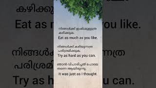 Daily use Spoken English Sentences with Malayalam spokenenglishidioms englishspeakingpractice [upl. by Leahciam]