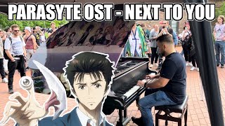 I played PARASYTE NEXT TO YOU on a public ANIME PIANO  Japan Day in Düsseldorf [upl. by Jacobo]